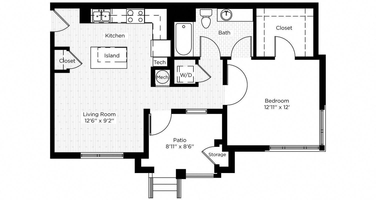 1BC PATIO WEST floor plan